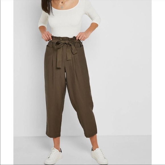 7 For All Mankind Olive Green Paperbag Waist Pants - Picture 10 of 10